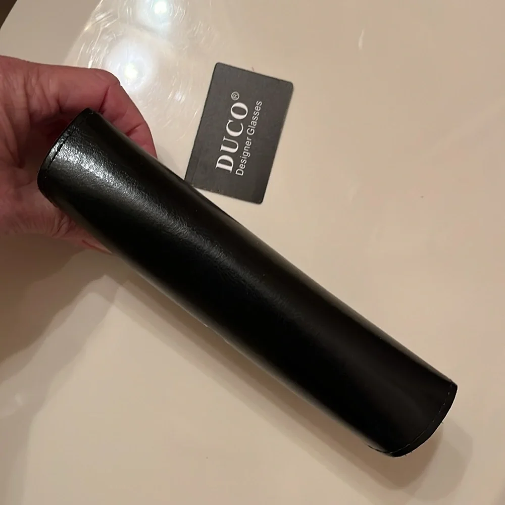 DUCO black sunglasses or eyeglasses case- pre-owned, foldover snap closure